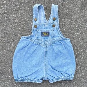 Vtg OshKosh B'Gosh Vestbak Denim Bubble Romper 3/6M Baby B'Gosh